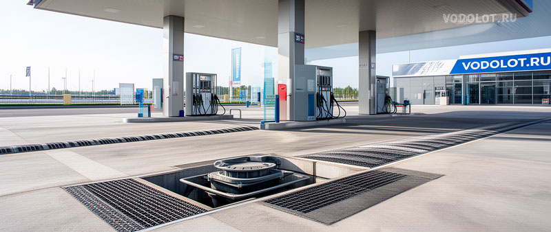 Водоотвод для АЗС и нефтебаз: требования к материалам и схема очистки стока