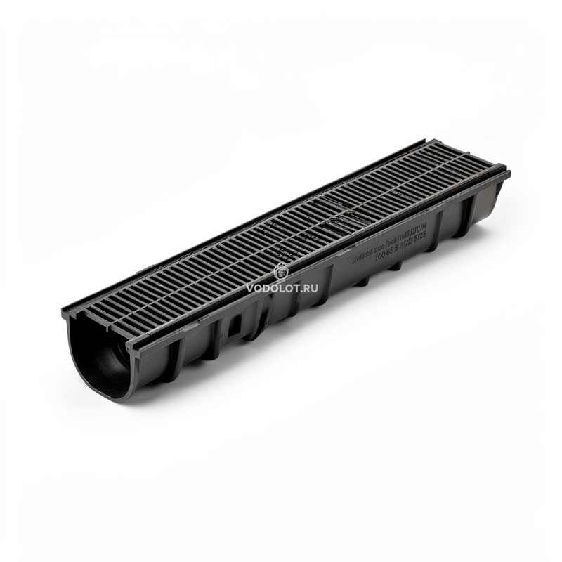 Лоток EcoTeck MEDIUM 100.65 h85 с решеткой пластиковой класс В125