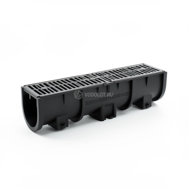 Пескоуловитель 100 h435 пластиковый в сборе с решеткой 100 MEDIUM В-125